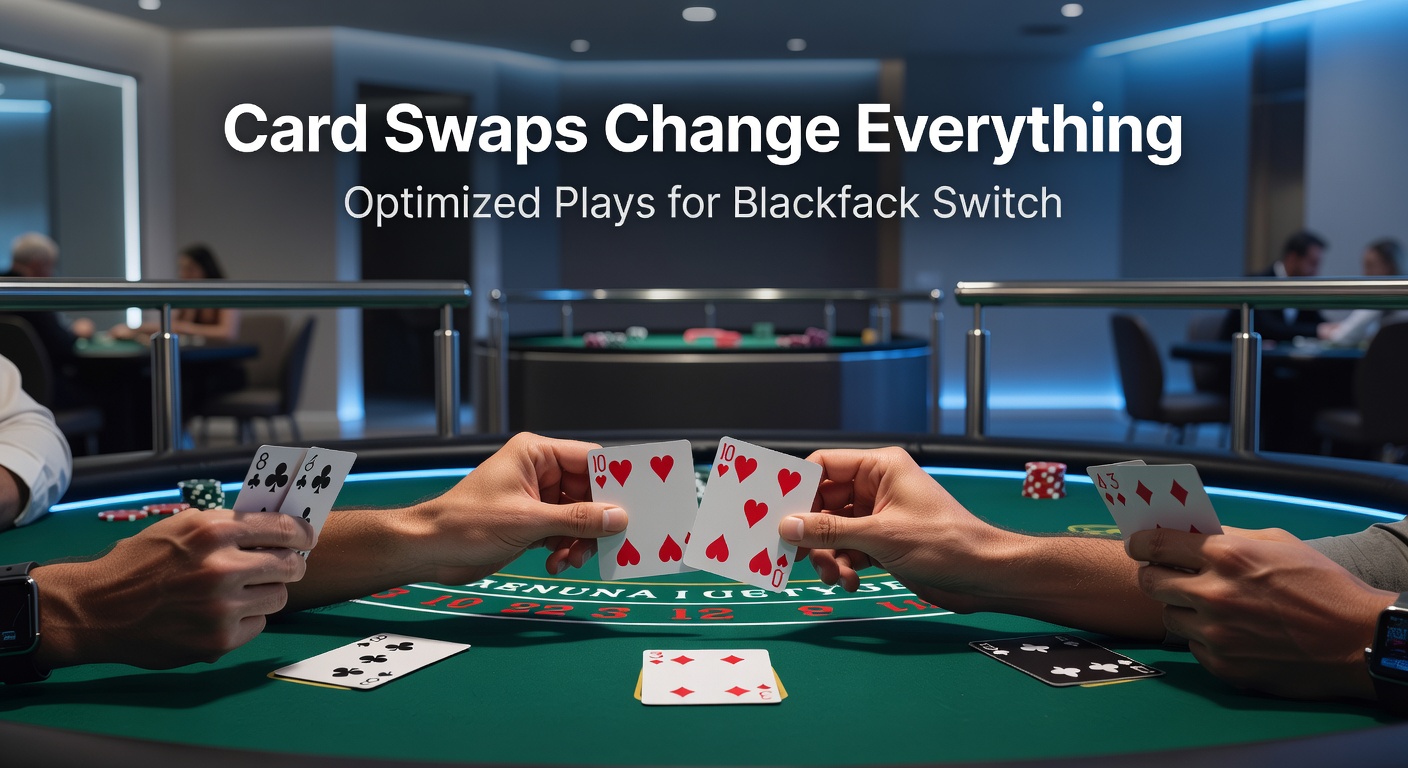 Strategie-Tabelle für Blackjack Switch mit Tausch-Optionen und optimalen Zügen