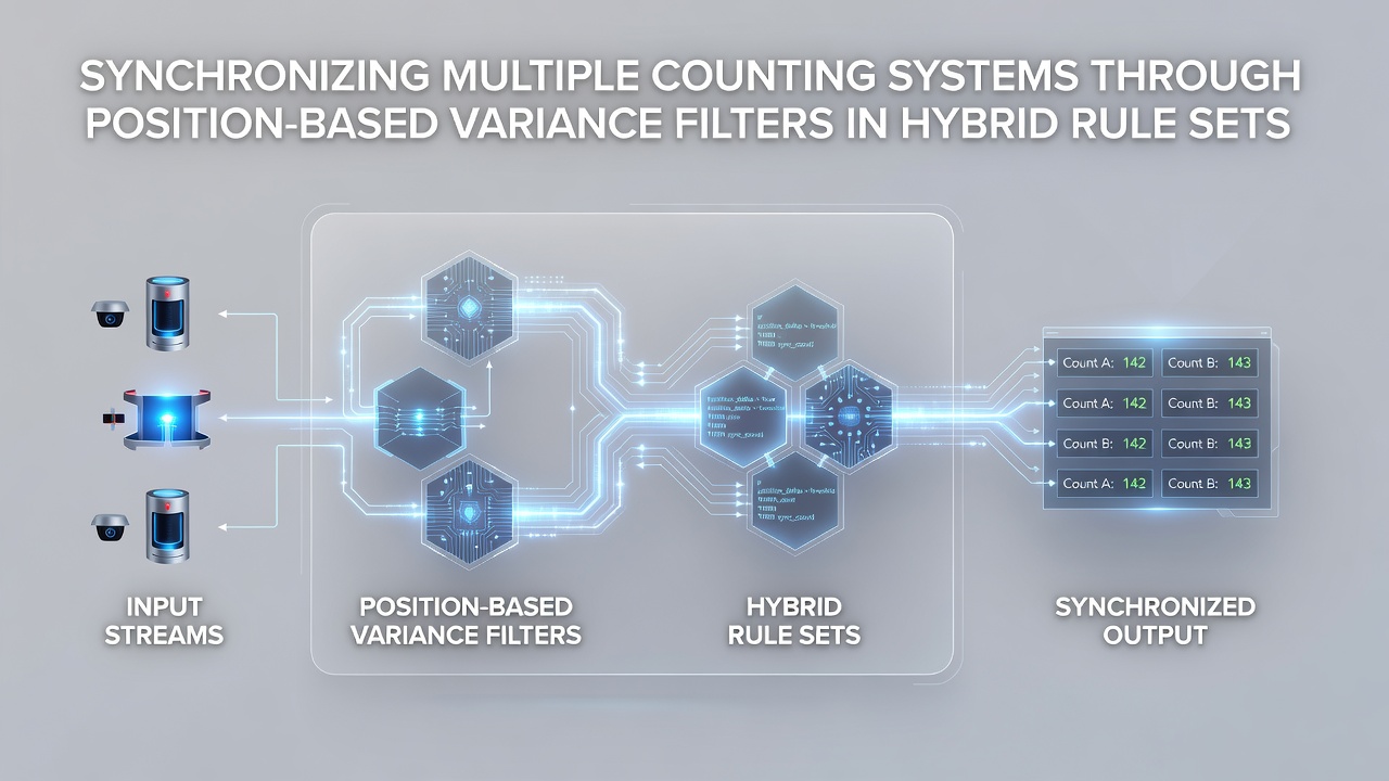 Diagramm zur Synchronisation von Zählsystemen mit Varianzfiltern in hybriden Blackjack-Regeln