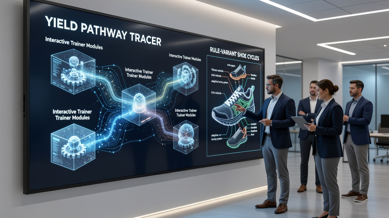 Visualisierung von Ertragswegen über mehrere Schuhzyklen mit interaktiven Modulen