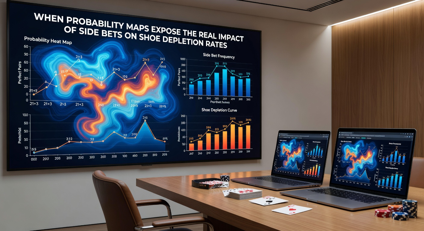 Visualisierung der Schuhdepletion durch Side Bets in Blackjack